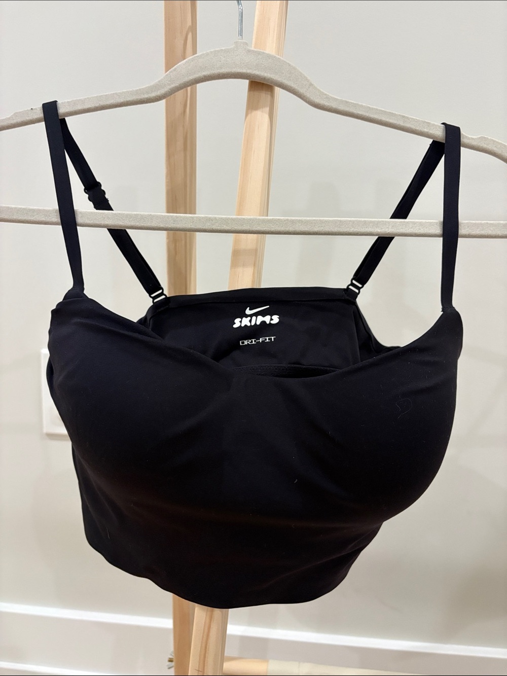 SKIMS x Nike  Black Dri-FIT Shaping Sports Crop